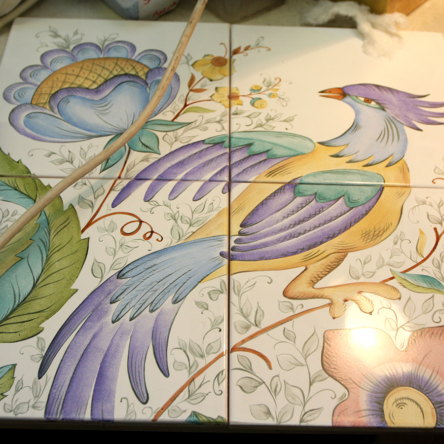Художественная роспись плитки